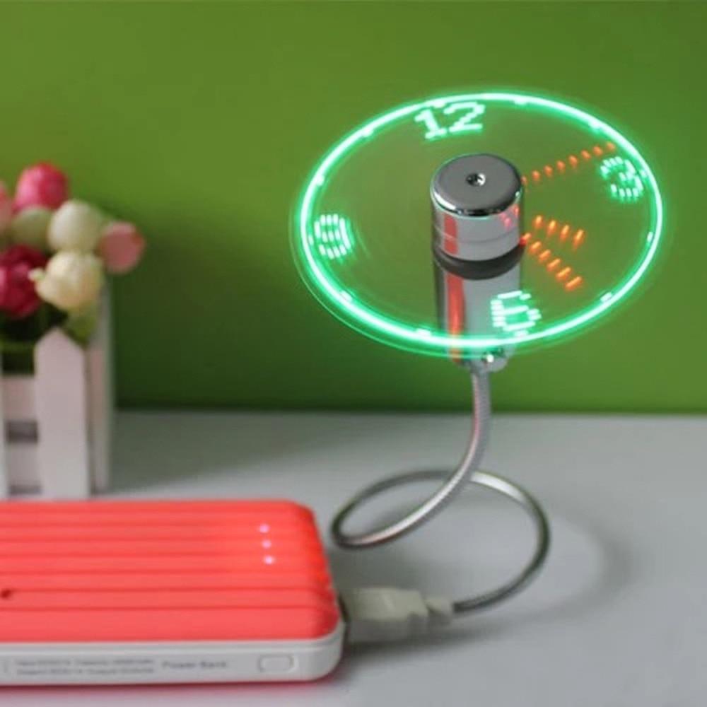 USB Mini Fan with LED Time | Stornfield