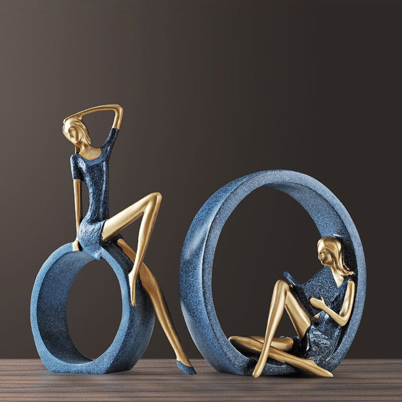 Creative European Miniature Modern Girl Figurines | Stornfield