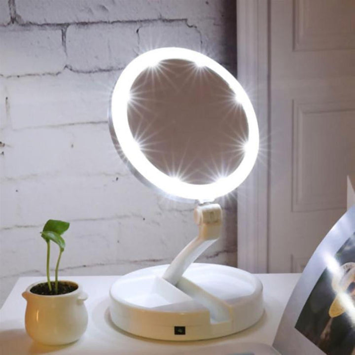 Folding LED Makeup Mirror | Stornfield