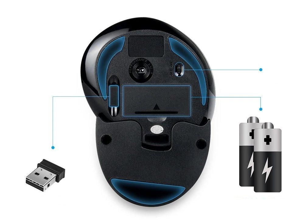 Ergonomic Wireless Vertical Mouse with 6 Buttons | Stornfield