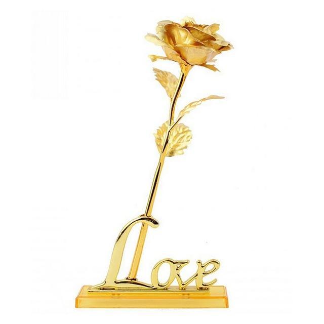 24K Foil Plated Rose Gold Rose | Stornfield