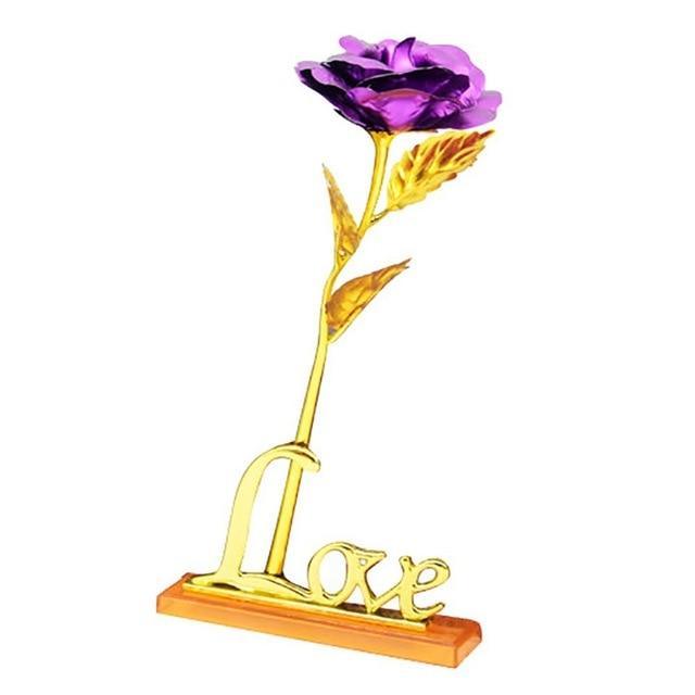 24K Foil Plated Rose Gold Rose | Stornfield