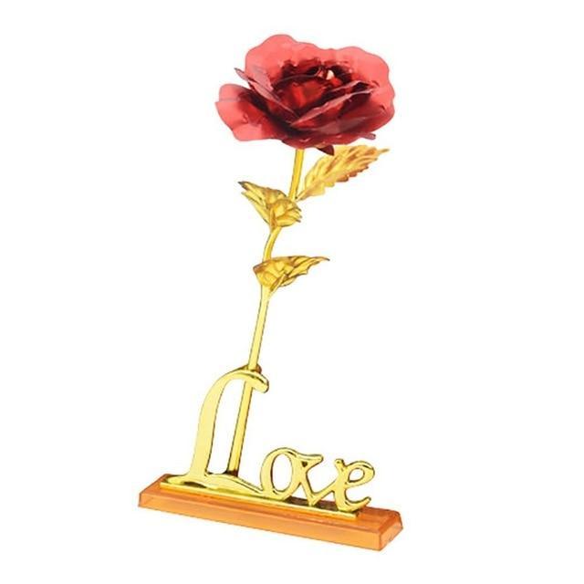 24K Foil Plated Rose Gold Rose | Stornfield