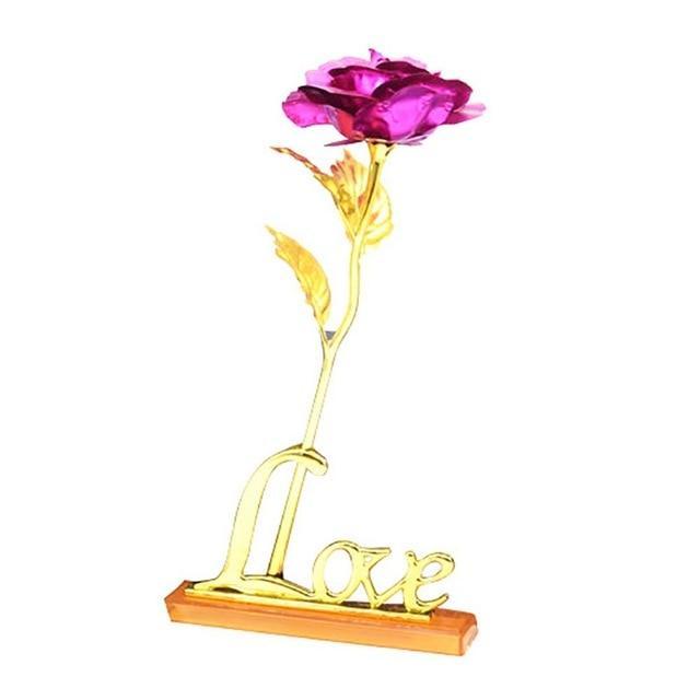 24K Foil Plated Rose Gold Rose | Stornfield