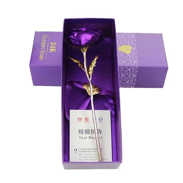 24K Foil Plated Rose Gold Rose | Stornfield