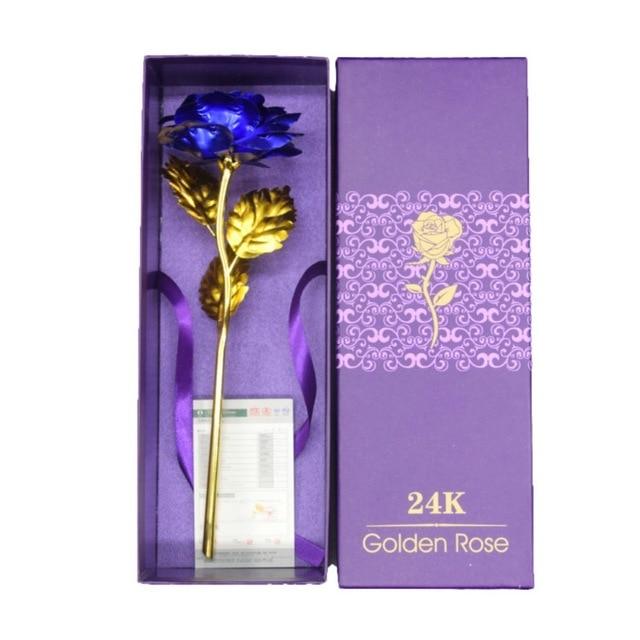 24K Foil Plated Rose Gold Rose | Stornfield