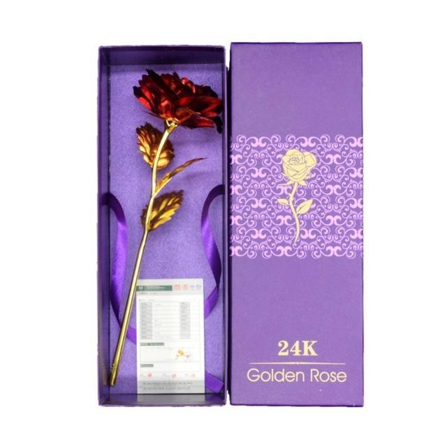 24K Foil Plated Rose Gold Rose | Stornfield