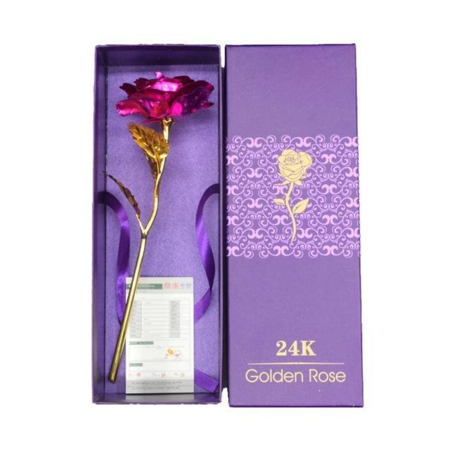 24K Foil Plated Rose Gold Rose | Stornfield