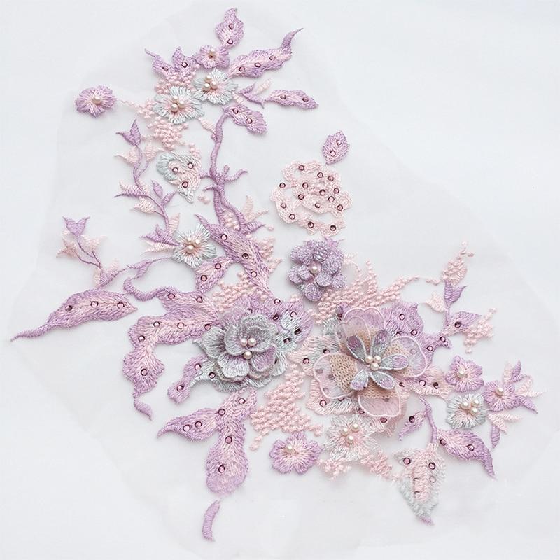 Embroidered and beaded flower patch | Stornfield