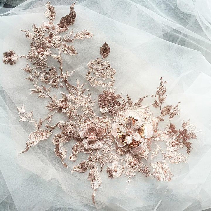 Embroidered and beaded flower patch | Stornfield
