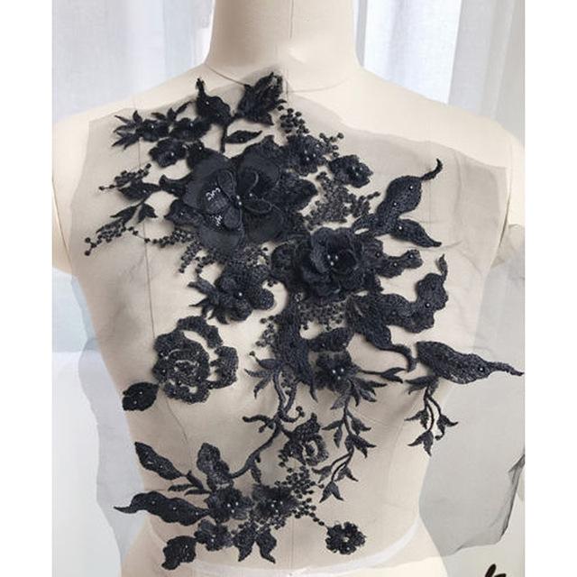 Embroidered and beaded flower patch | Stornfield