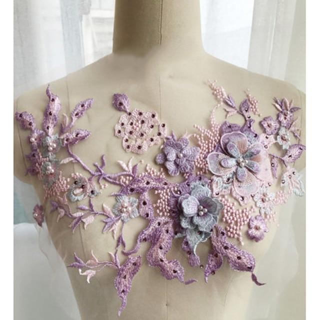 Embroidered and beaded flower patch | Stornfield