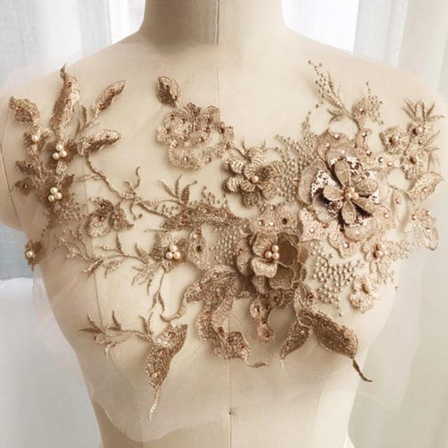 Embroidered and beaded flower patch | Stornfield