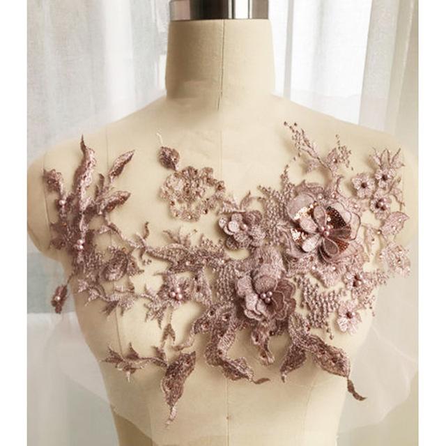 Embroidered and beaded flower patch | Stornfield