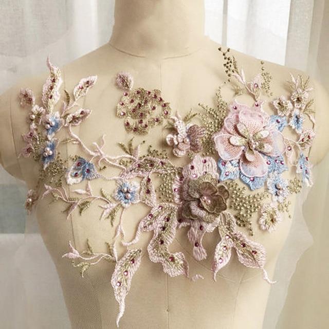 Embroidered and beaded flower patch | Stornfield