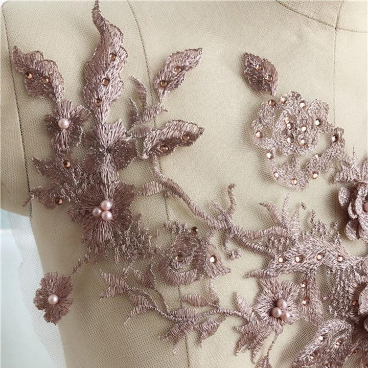Embroidered and beaded flower patch | Stornfield