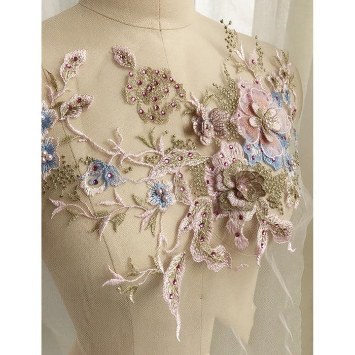 Embroidered and beaded flower patch | Stornfield