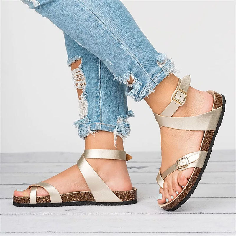 Stornfield | Leather Flat Sandals