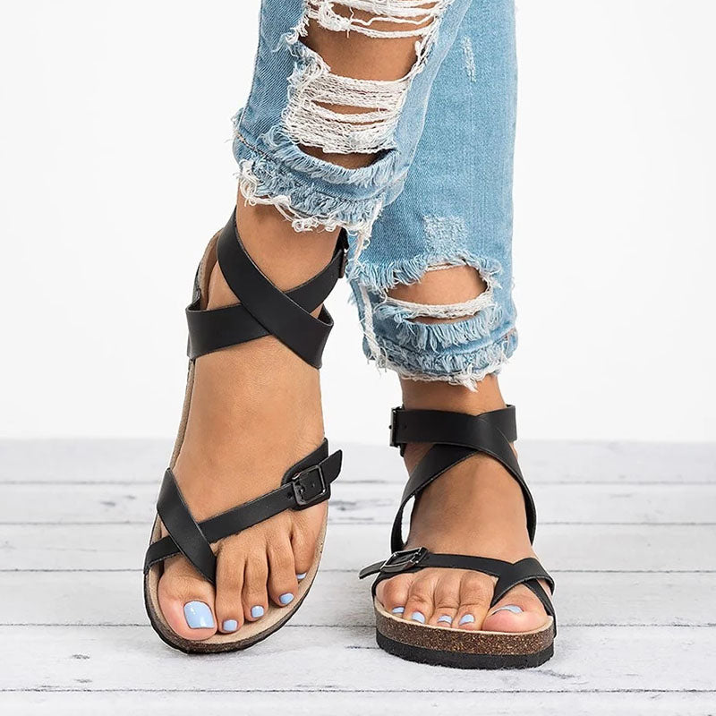 Stornfield | Leather Flat Sandals