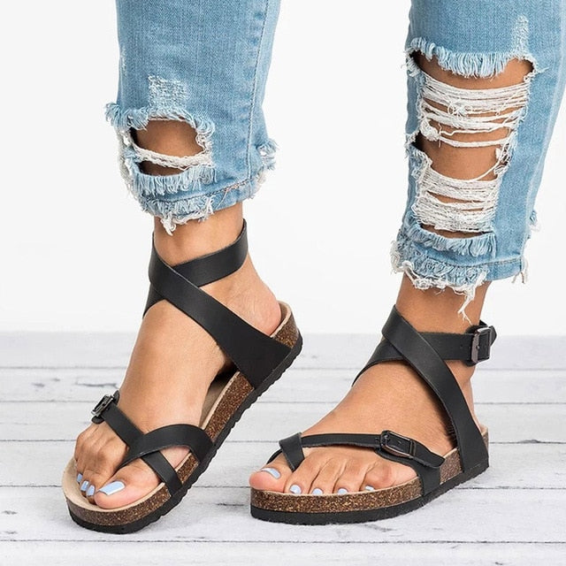 Stornfield | Leather Flat Sandals