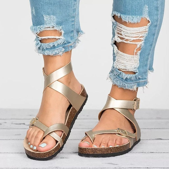 Stornfield | Leather Flat Sandals