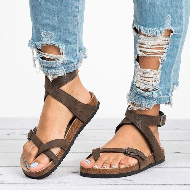 Stornfield | Leather Flat Sandals