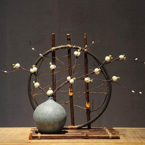 Handmade Bamboo Ceramic Flower Vase | Stornfield