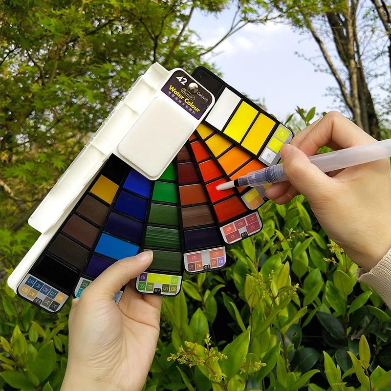 Watercolor Paint Set with Water Brush & Pigment | Stornfield