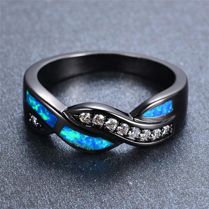 Ocean Blue Fire Opal Ring | Stornfield