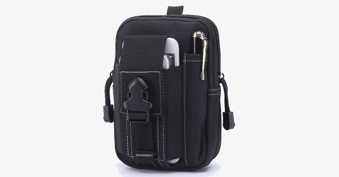 Stornfield | Military Waist Bag - Made of Nylon - Waterproof Design - Zipper Closure - Attach with Belt - Travel Gear - Outdoor - Available in 3 Colors