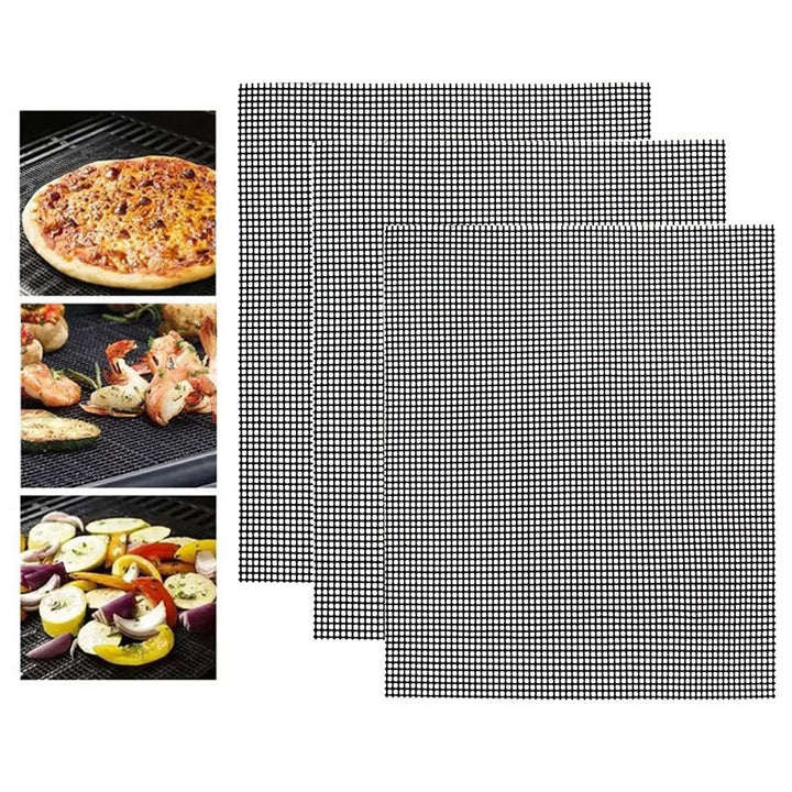 Teflon Non-stick BBQ Grill Mesh Mat for Reusable Cleaning | Stornfield
