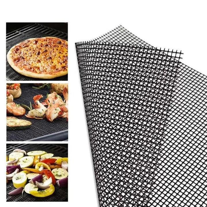 Stornfield | Reusable Non-Stick Teflon Barbecue Grill Mesh Mat for Easy Cleaning