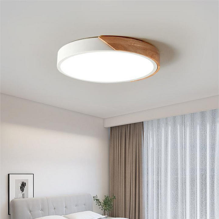 Stornfield | Scandinavian Circular LED Ceiling Light | Soft Illumination, Minimalist Design & Ideal for Bedrooms and Work Areas