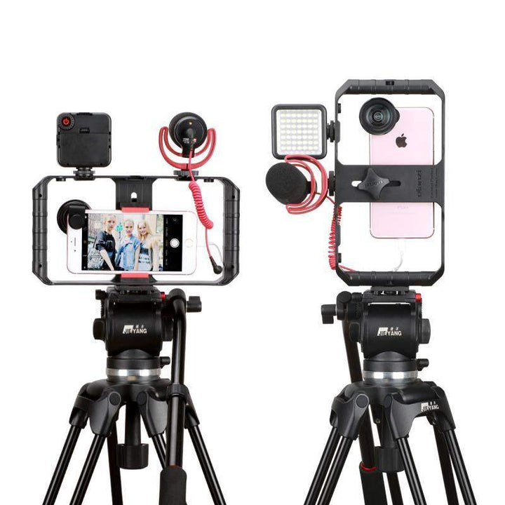 VideoGrip Smartphone Stabilizer – Professional Film Cage with Cold Shoe Mounts | Stornfield