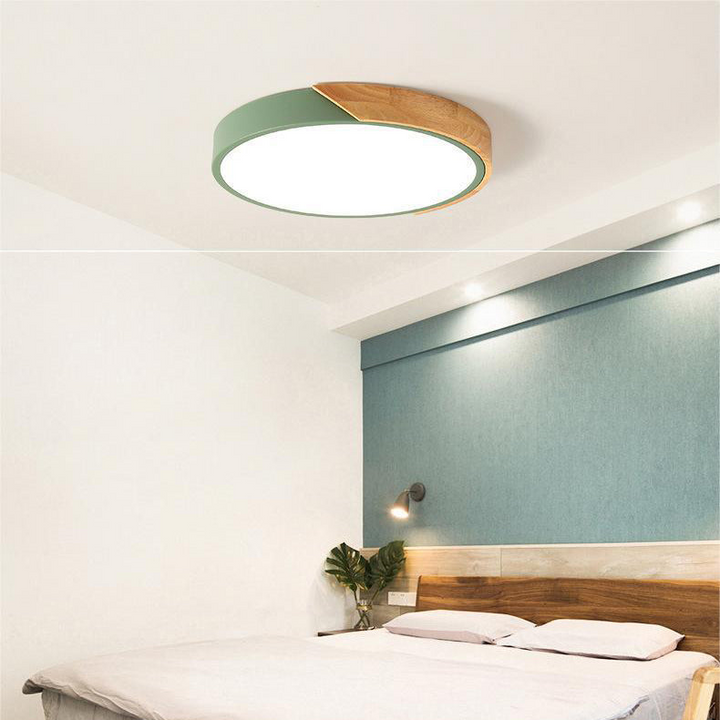 Stornfield | Macaroon Circular Wooden Pendant Light