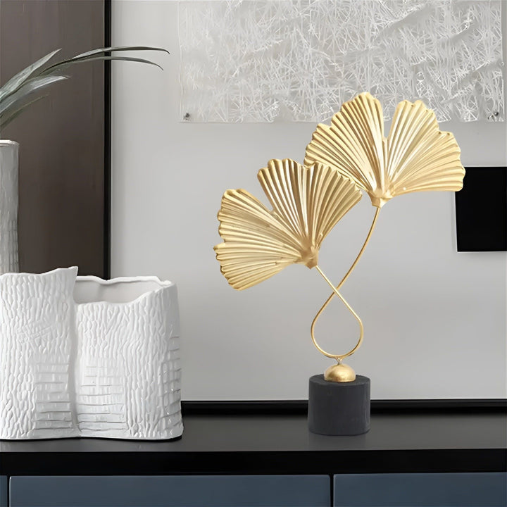 Minimalist ginkgo leaf sculpture for elegant natural charm Stornfield