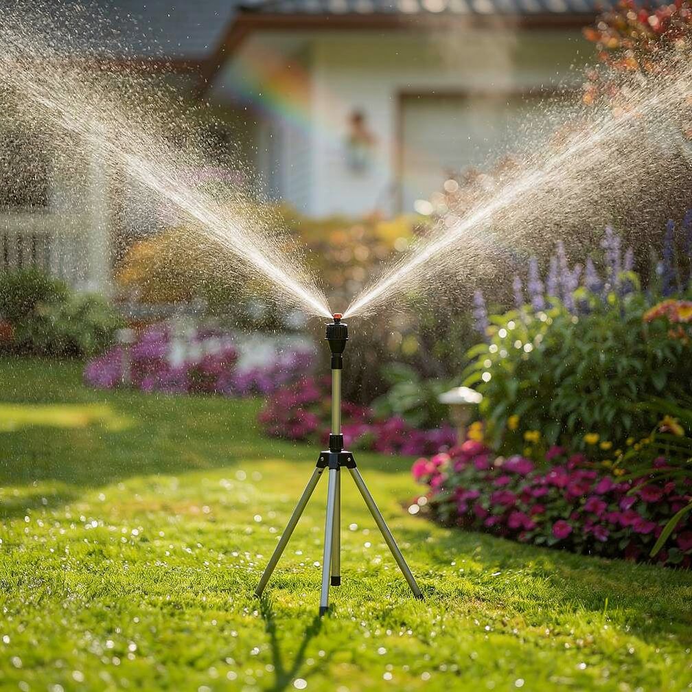 AquaStraal Garden Sprinkler With Tripod 360 Degrees | Stornfield