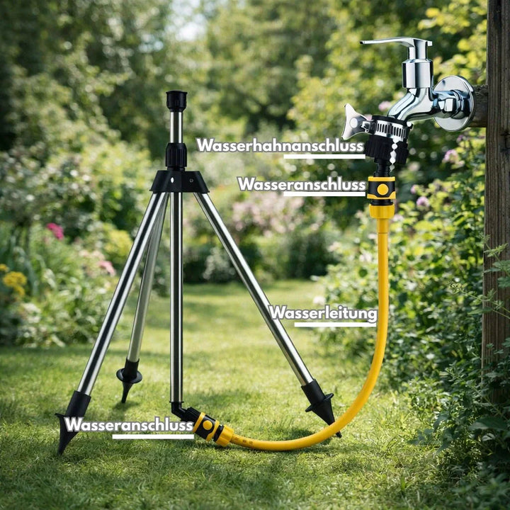 AquaStraal Garden Sprinkler With Tripod 360 Degrees | Stornfield