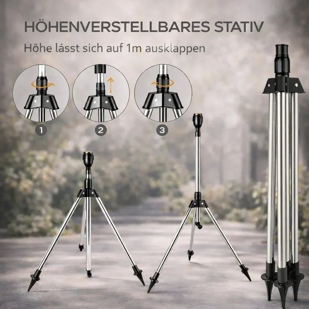 AquaStraal Garden Sprinkler With Tripod 360 Degrees | Stornfield
