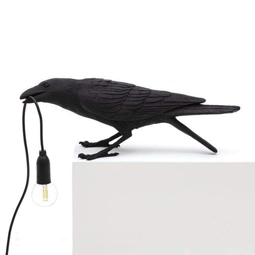 NachtRaaf Ambient Lamp – Decorative bird lamp made of resin for warm lighting | Stornfield