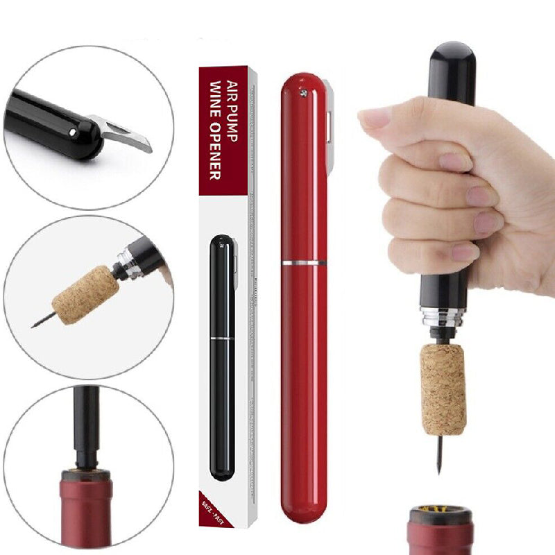 2-in-1 Air Pressure Pump Wine Bottle Opener with Foil Cutter | Stornfield