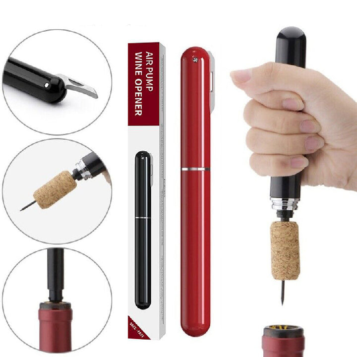 2-in-1 Air Pressure Pump Wine Bottle Opener with Foil Cutter | Stornfield