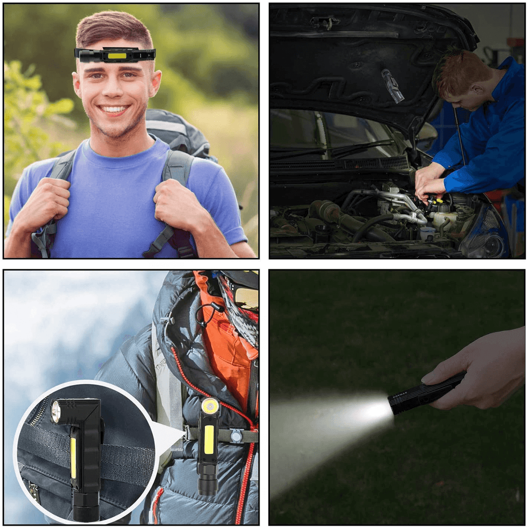 Rechargeable Magnetic Adjustable Camping Flashlight | Stornfield