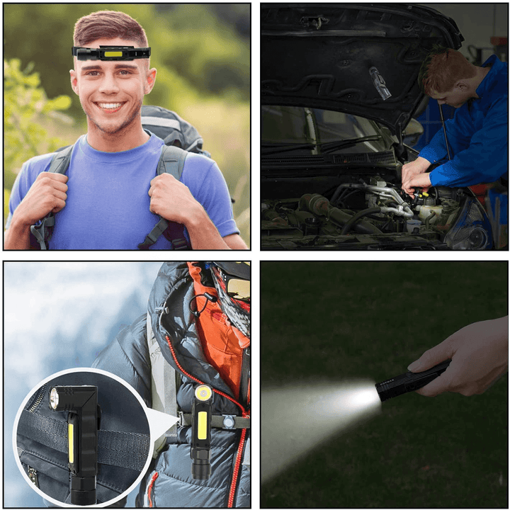 Rechargeable Magnetic Adjustable Camping Flashlight | Stornfield