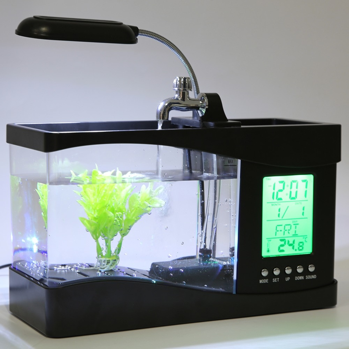 LCD Clock Mini Fish Tank Aquarium | Stornfield