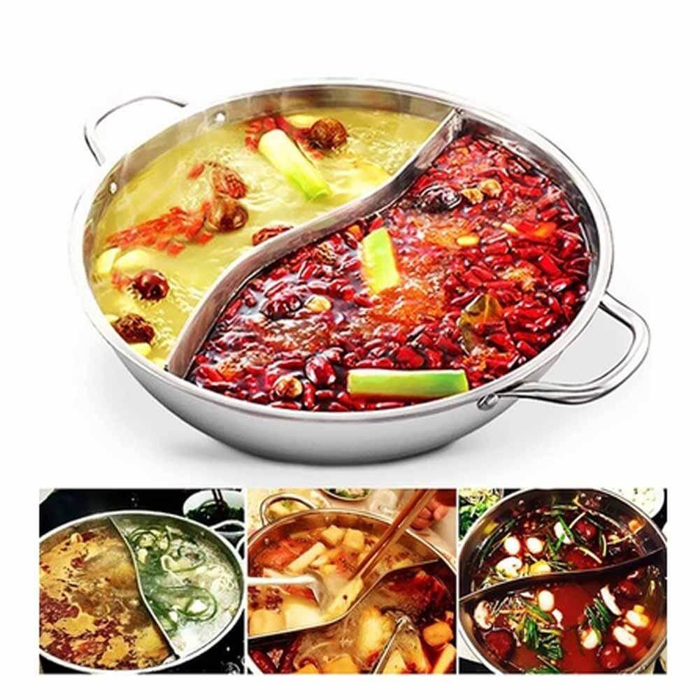 Hot Pot Twin Divided Stainless Steel Pan | Stornfield