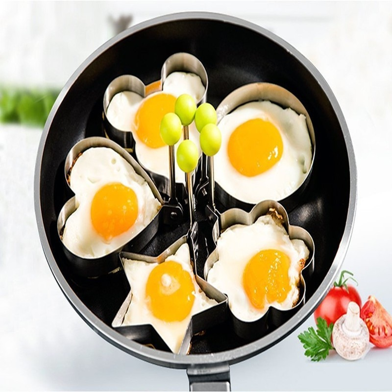 5pcs/set Stainless steel Fried Egg Mold Pancake Rings | Stornfield