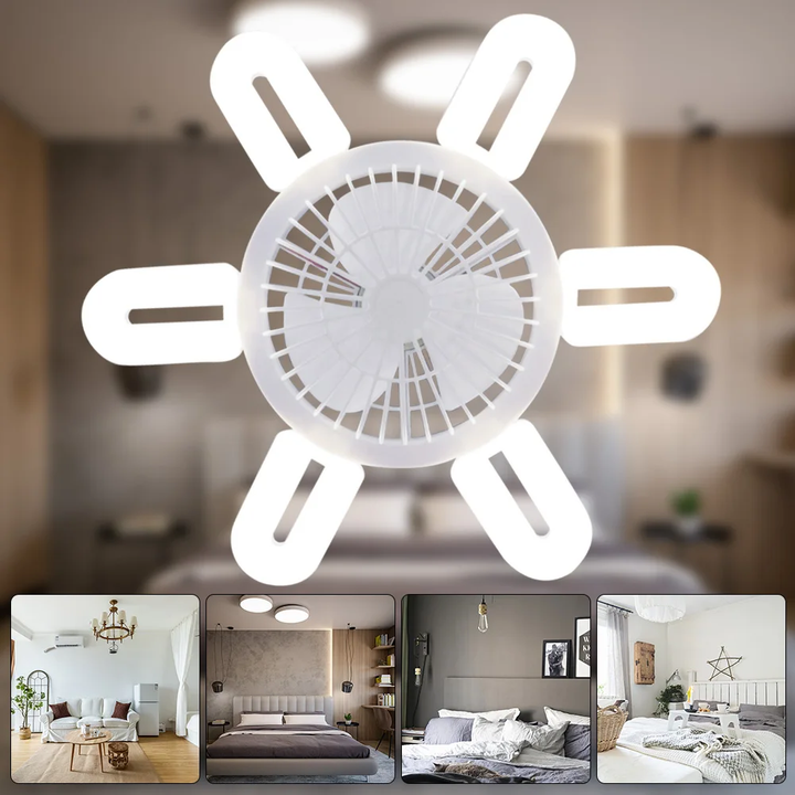 Silent Adjustable Remote Control Ceiling Foldable Fan Lamp | Stornfield