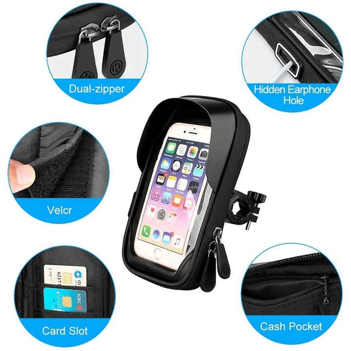 Motorcycle Handlebar  Waterproof Universal Phone Holder | Stornfield