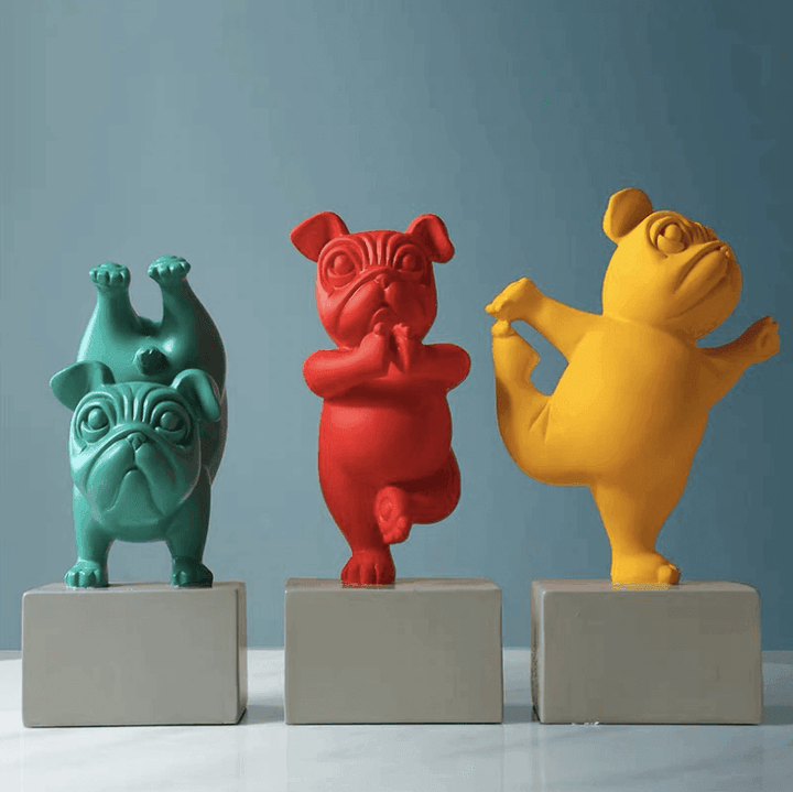 Stornfield | Abstract Yoga Bulldog Figurine in Resin